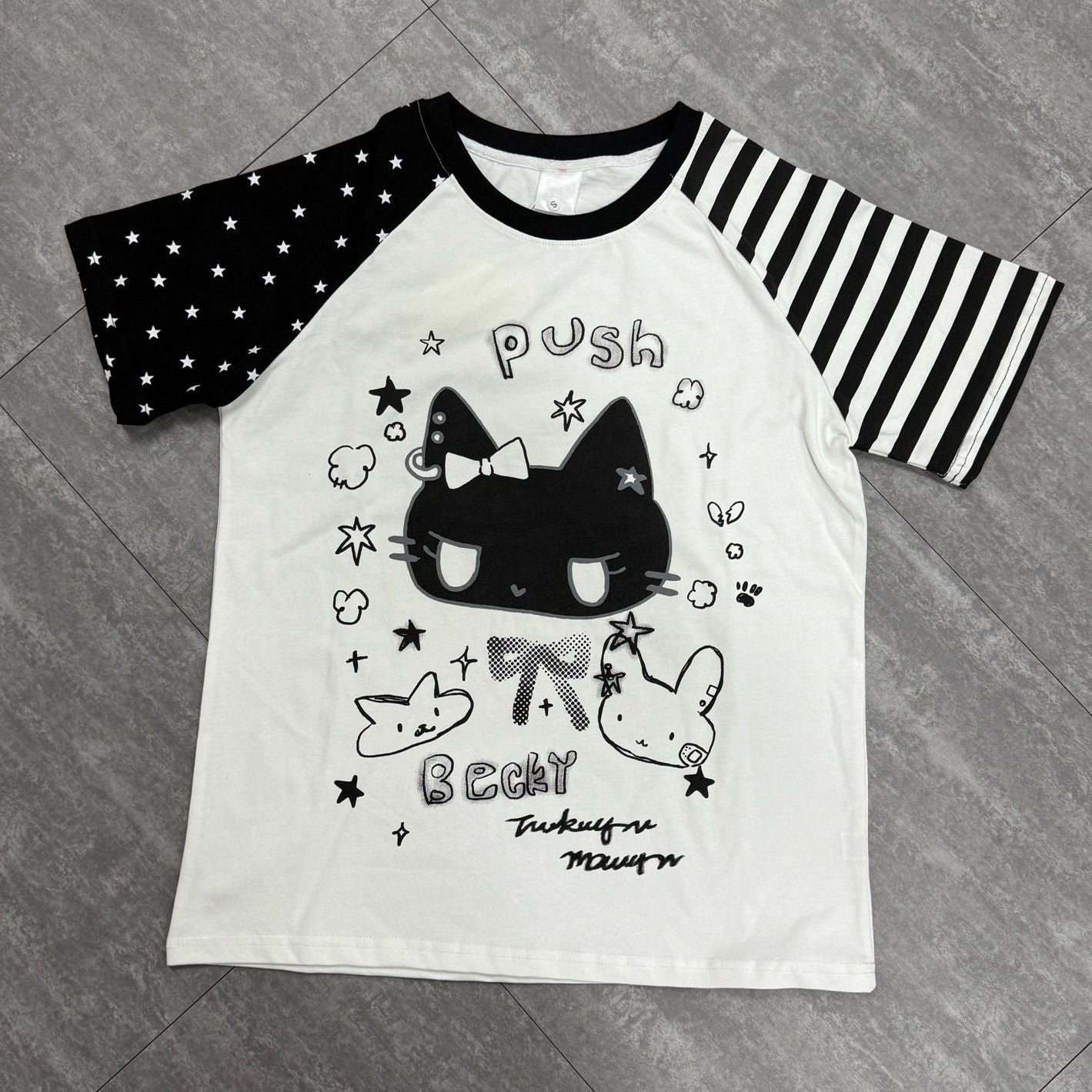 Japanese Cute Cute Cat Short-sleeved T-shirt