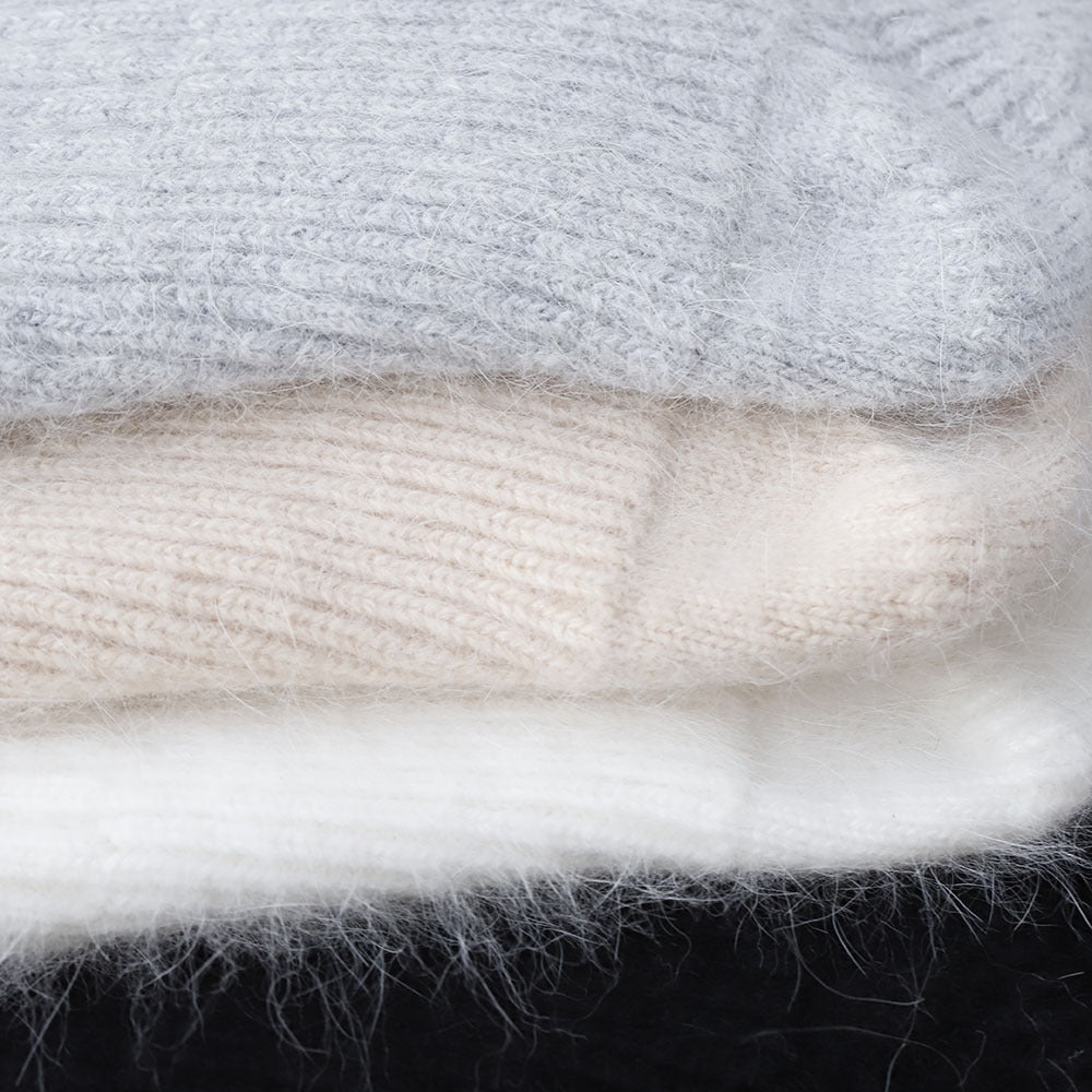 Winter High-quality Warm And Cute Cat Ear Rabbit Fur Knitted Hat