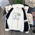 Fashion Casual Plus Velvet Thick Sweater Women's Hoodie Korean Students Loose Casual Color Matching Autumn And Winter Tops