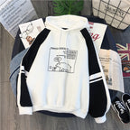 Fashion Casual Plus Velvet Thick Sweater Women's Hoodie Korean Students Loose Casual Color Matching Autumn And Winter Tops