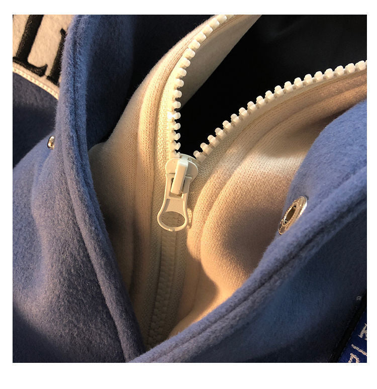 Hong Kong Style Retro Bear Hooded Jacket Loose And Chic