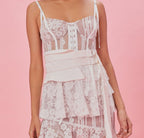 See-through two-piece sling dress