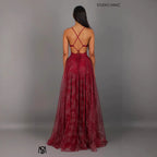 Womens Sleeveless Strapless Maxi Dress With A Flared Hem