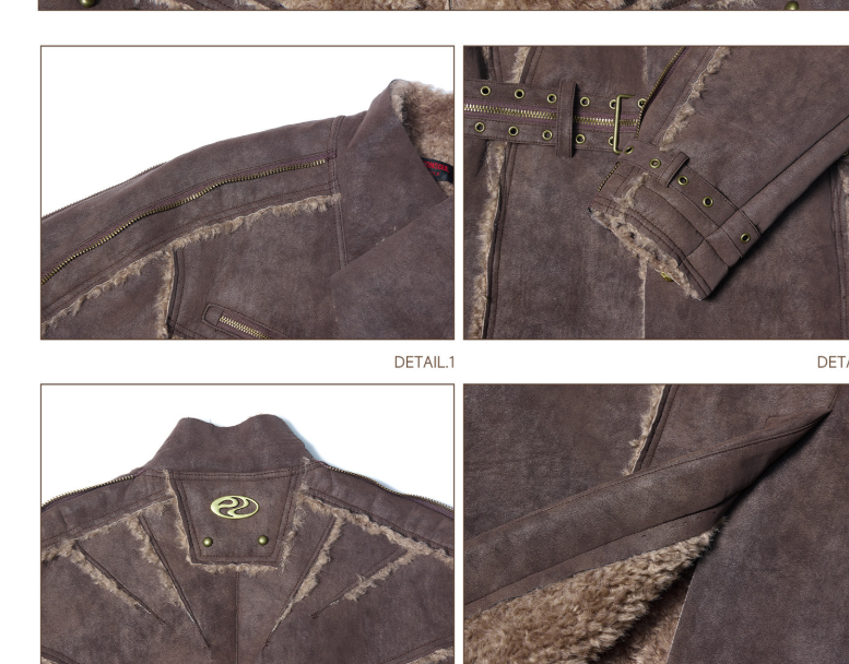 All-in-one Eco-friendly Suede Lambswool Long Coat