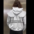 Creative Solid-Color Cute Angel Wings Hoodie