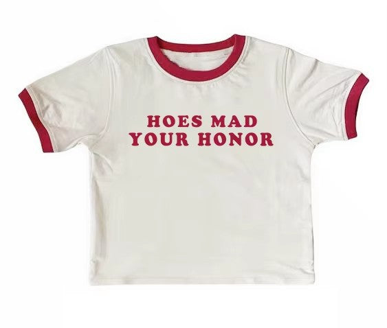 Sweet Cute Casual Letter Printed T-shirt Top Round Neck