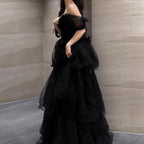 French Style Princess Sleeve Dress | Luxury Long Evening Gown Women