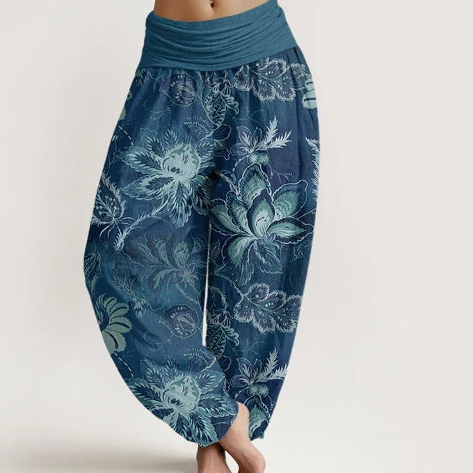 Retro Floral Loose Casual Wide-leg Pants Bloomers