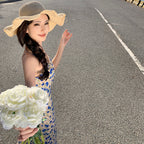 French Vacation Style Beach Dress