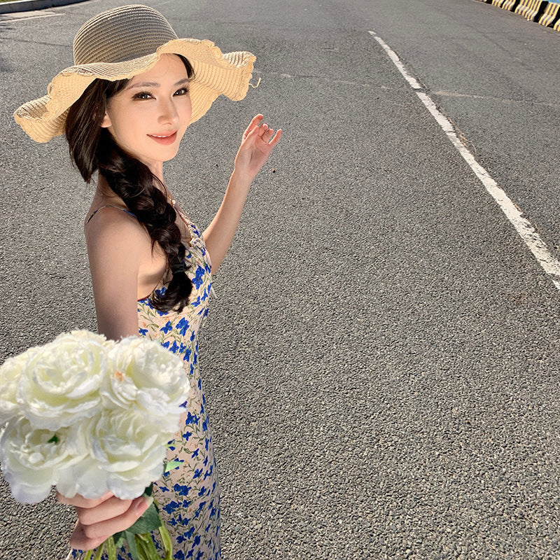 French Vacation Style Beach Dress