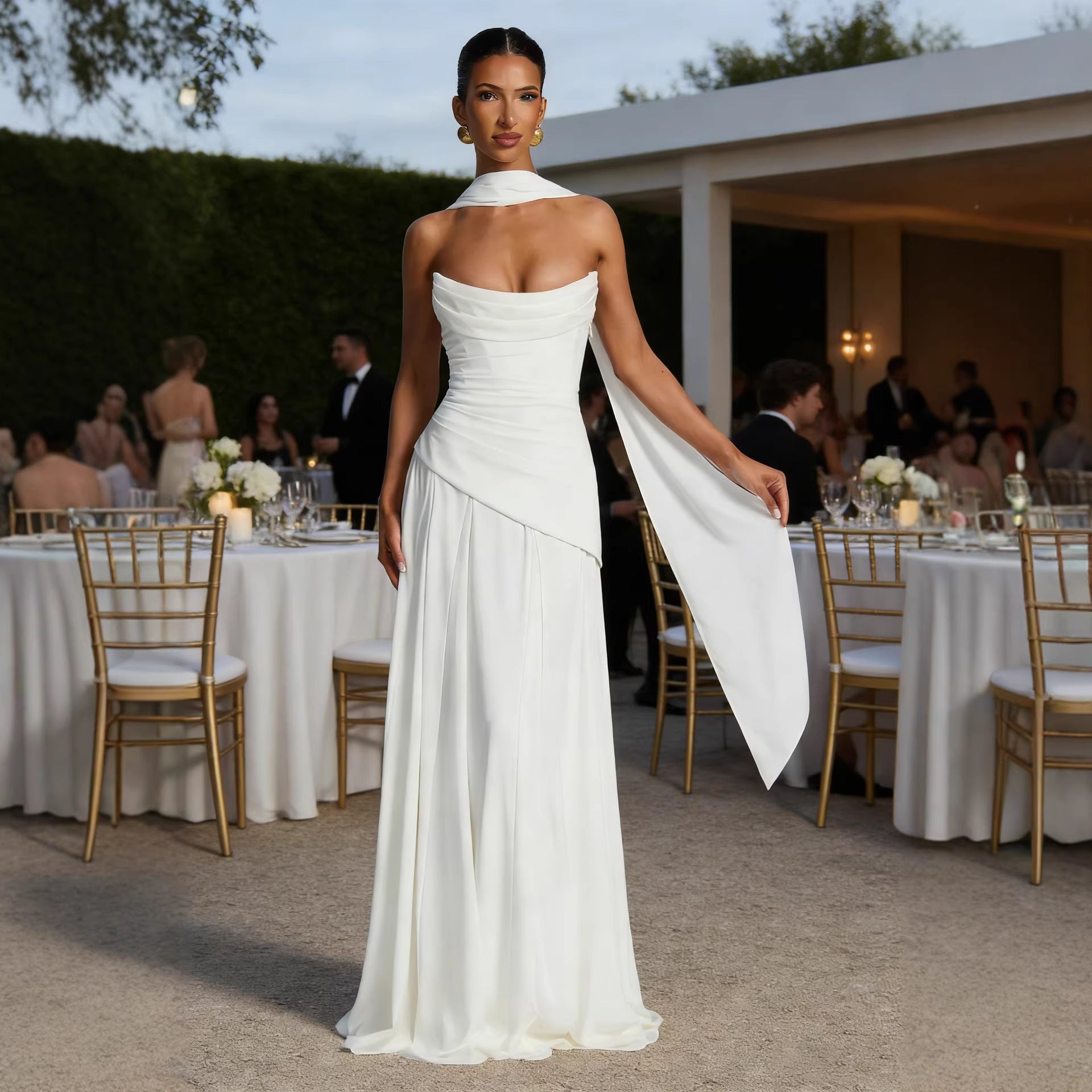 Women's Irregular Strapless Bandage Dress