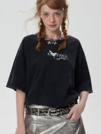 Street Tide Brand Wash Short Sleeve