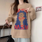Brand Loose Sweater Coat Top