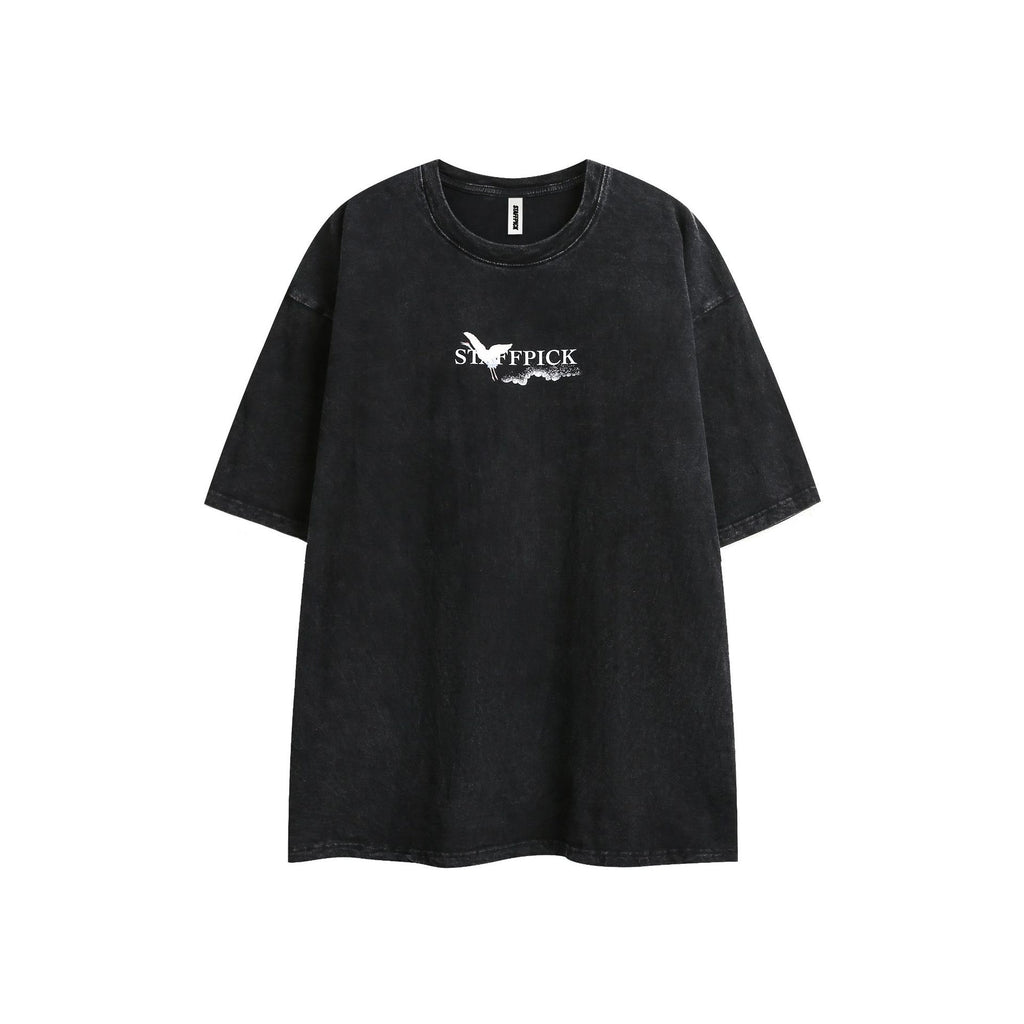 Street Tide Brand Wash Short Sleeve