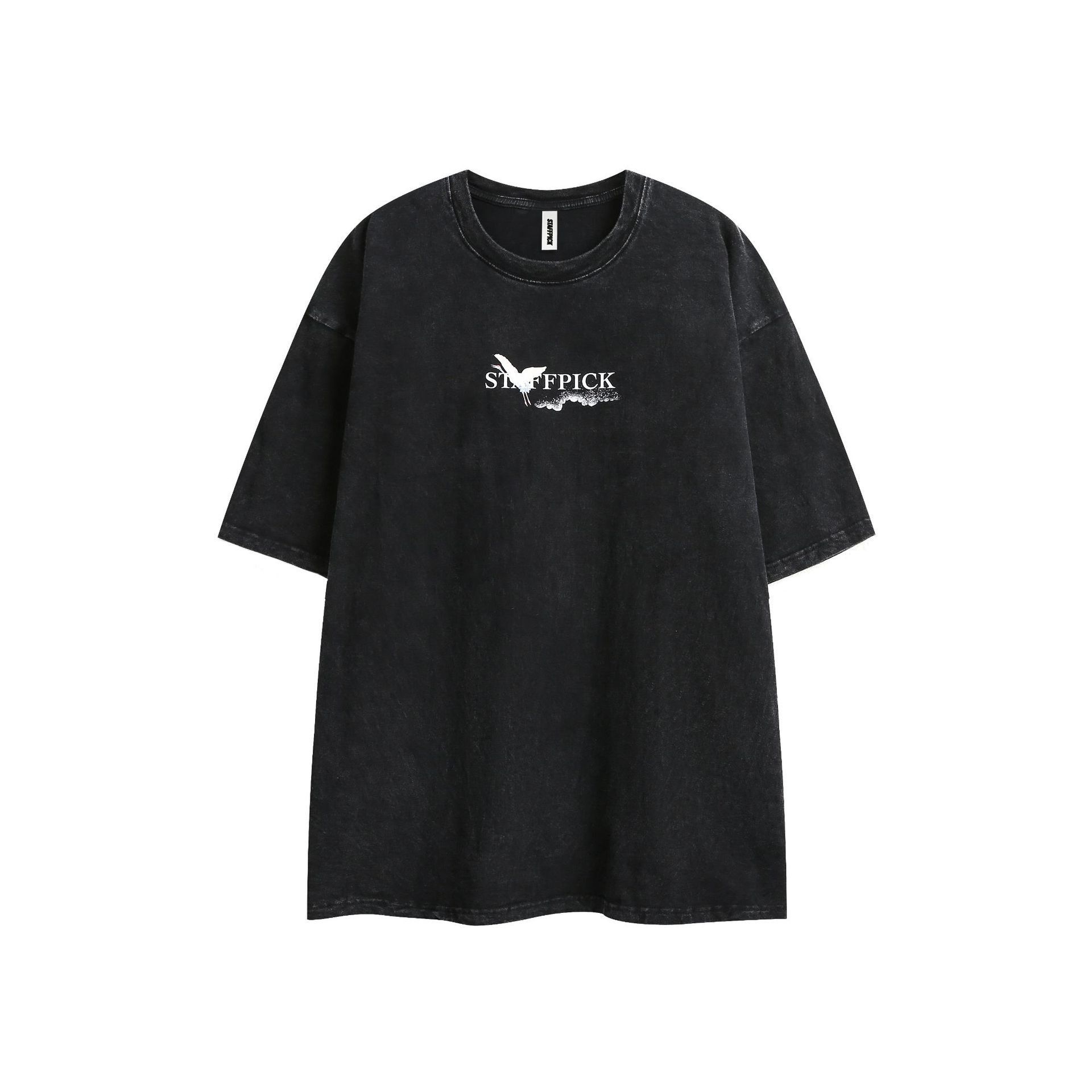Street Tide Brand Wash Short Sleeve