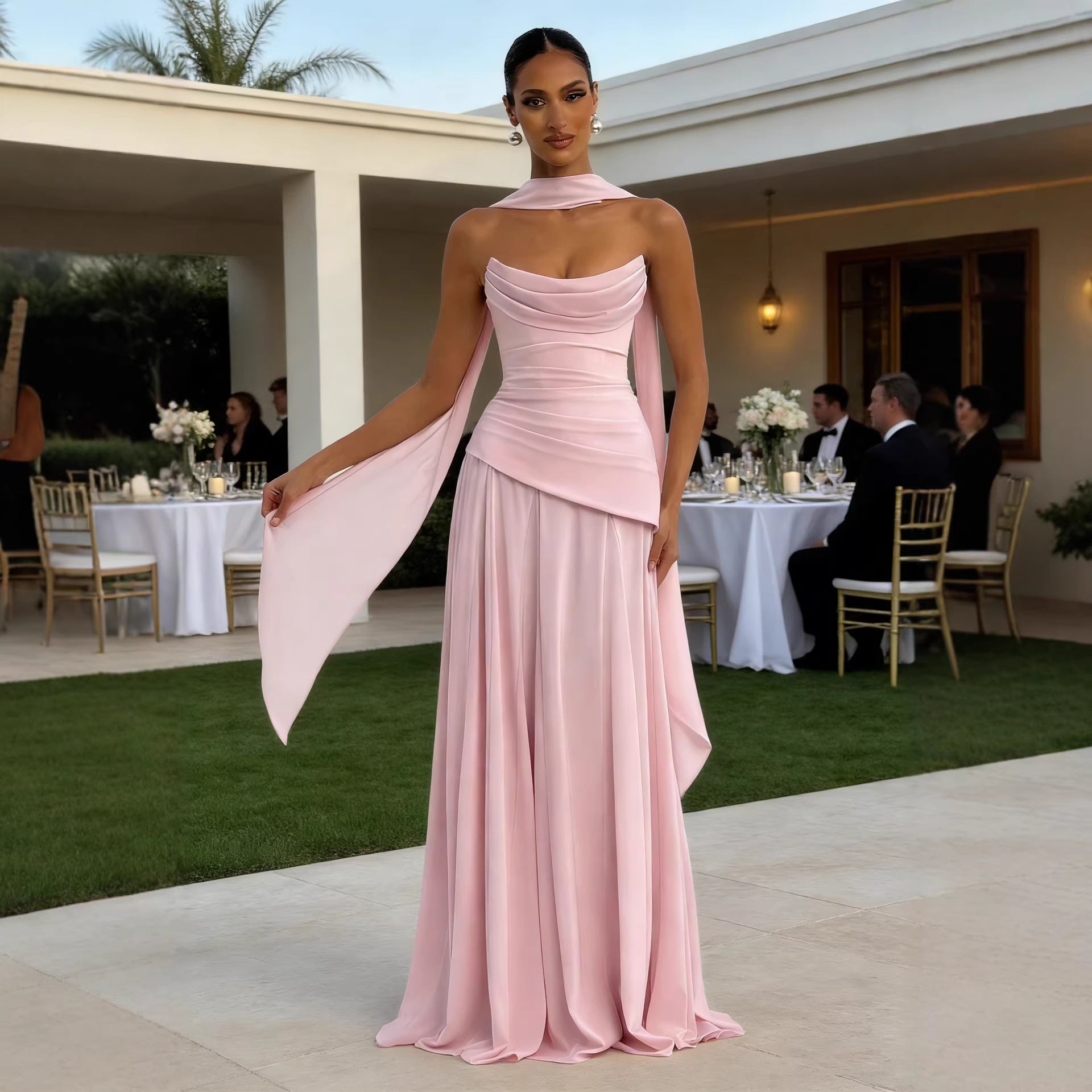 Women's Irregular Strapless Bandage Dress