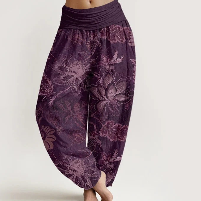 Retro Floral Loose Casual Wide-leg Pants Bloomers