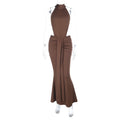 Halter Neck Backless Dress | Vacation Bodycon Evening Dress Women