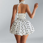 Halter Neck Waist-Cinching Dress | Elegant Going Out Dress Women