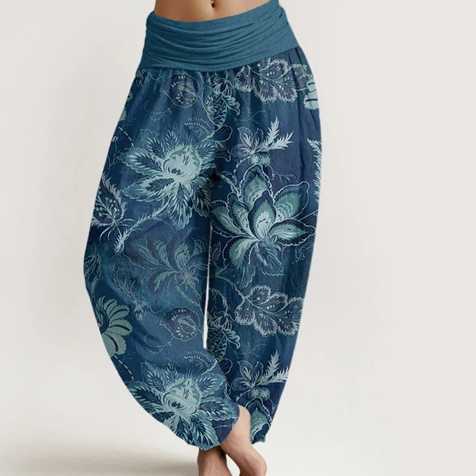 Retro Floral Loose Casual Wide-leg Pants Bloomers