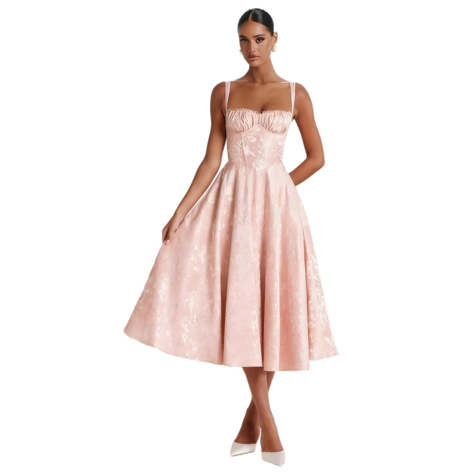 Strap-back Soft-style Dress Womens Backless Dress