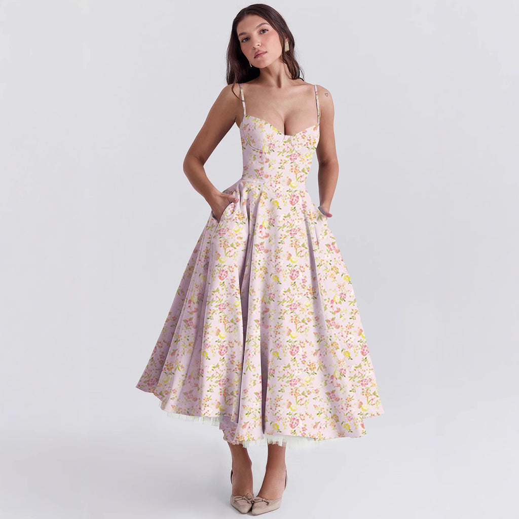 Mesh Maxi Double-layer Slip Dress For Women