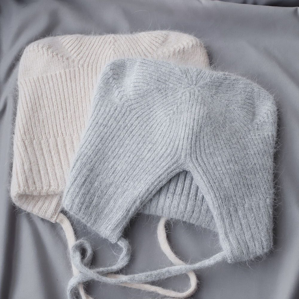 Winter High-quality Warm And Cute Cat Ear Rabbit Fur Knitted Hat