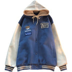 Hong Kong Style Retro Bear Hooded Jacket Loose And Chic
