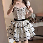 Sweet Cute Style Short Sleeve Polka Dot Dress