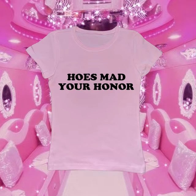 Sweet Cute Casual Letter Printed T-shirt Top Round Neck