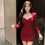 High-end Red New Year Bodycon Skirt