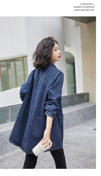 Women's Fashion Plus-Size Loose Denim Jacket