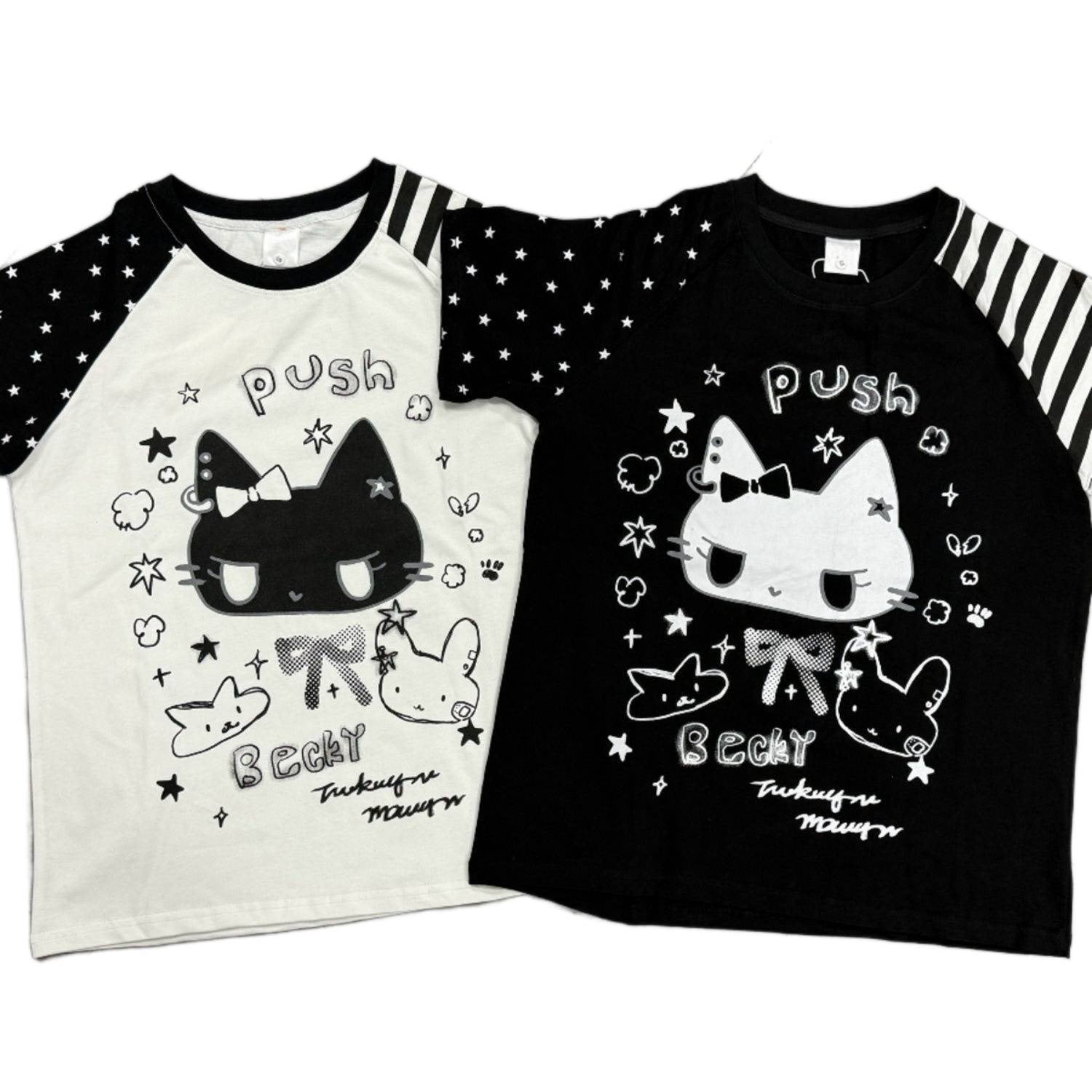 Japanese Cute Cute Cat Short-sleeved T-shirt