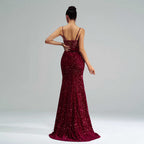 Sequin Long Prom Dress | Birthday Party Evening Gown Women