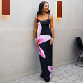 Printing Slip Dress Women's Party Vacation