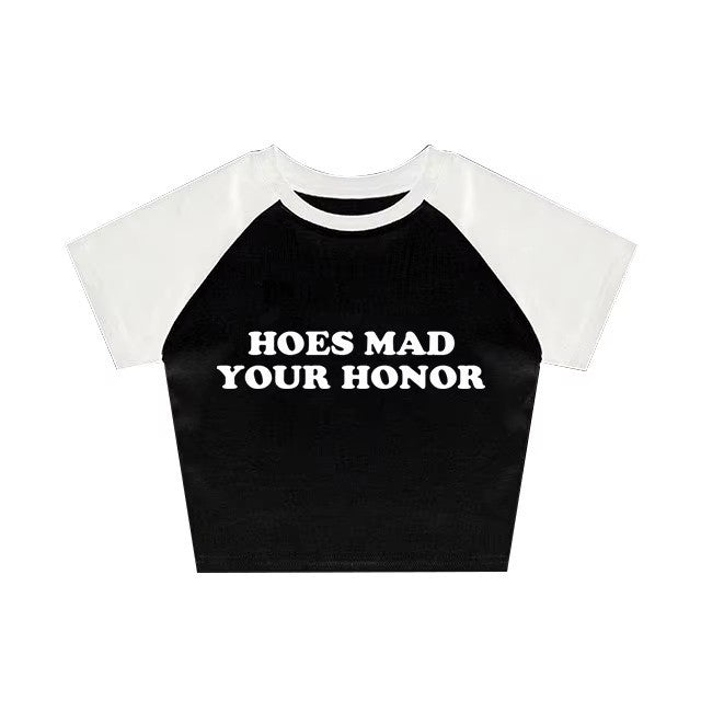 Sweet Cute Casual Letter Printed T-shirt Top Round Neck