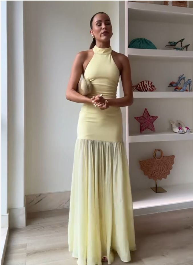 Flowing Resort-style Patchwork Maxi Dress, Fairy-like Gown