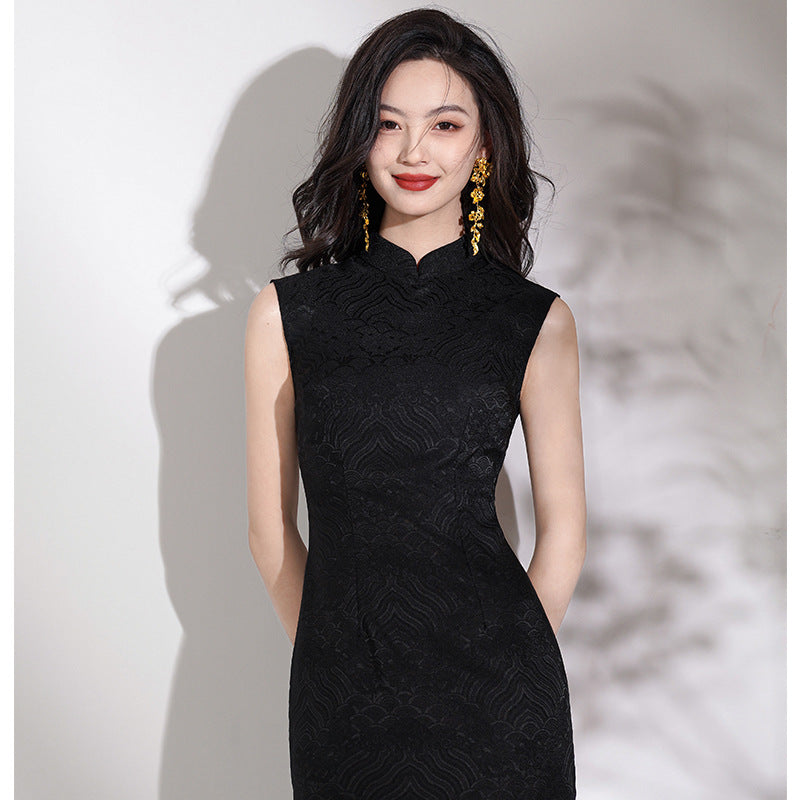 Chinese Red Simple Temperament Dress