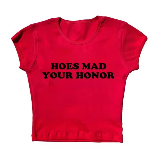 Sweet Cute Casual Letter Printed T-shirt Top Round Neck