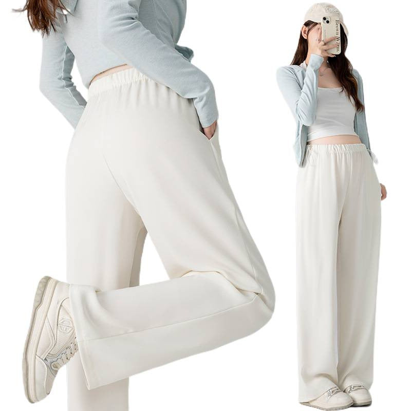 Vintage Acetate Fiber High-waisted Cool-to-the-touch Wide-leg Pants