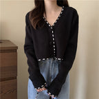 Knit Cardigan Chic Design Female Sweater Coat