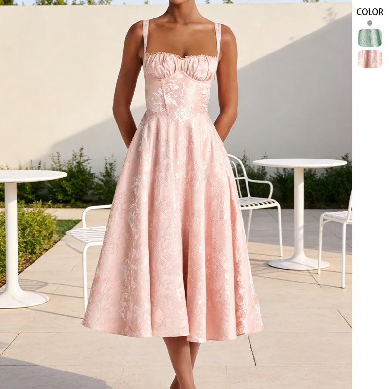 Strap-back Soft-style Dress Womens Backless Dress