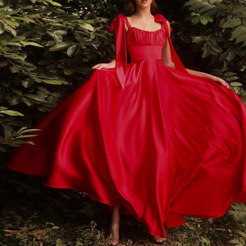 Bridesmaid Camisole Gown | Sleeveless Formal Evening Dress Women