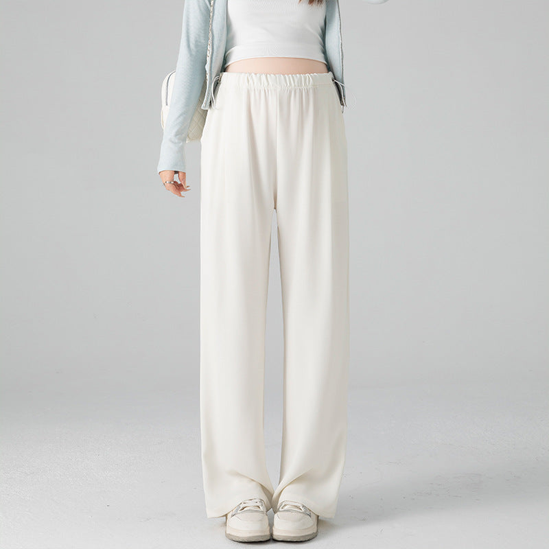 Vintage Acetate Fiber High-waisted Cool-to-the-touch Wide-leg Pants