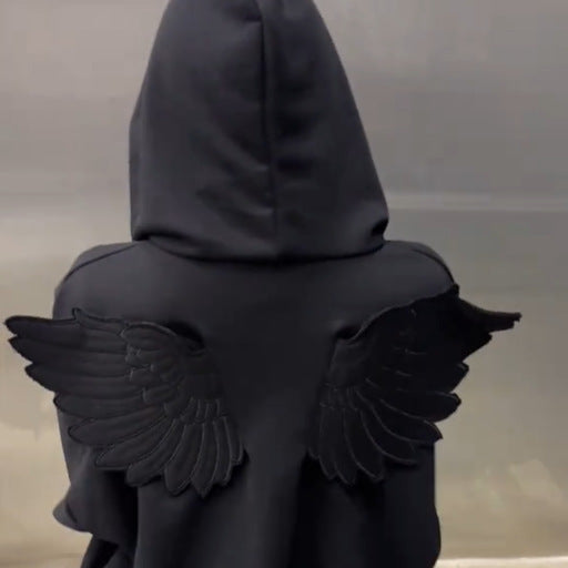 Creative Solid-Color Cute Angel Wings Hoodie