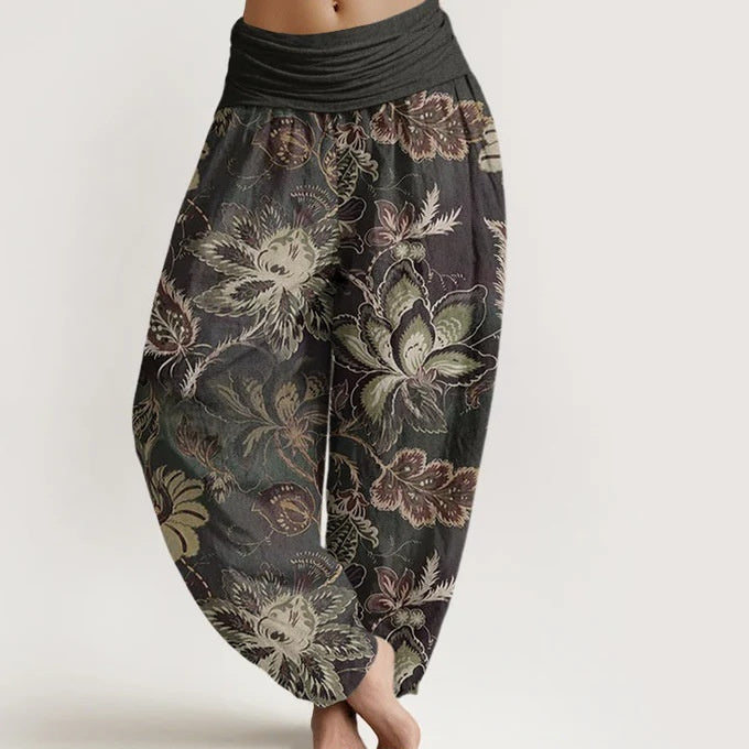 Retro Floral Loose Casual Wide-leg Pants Bloomers