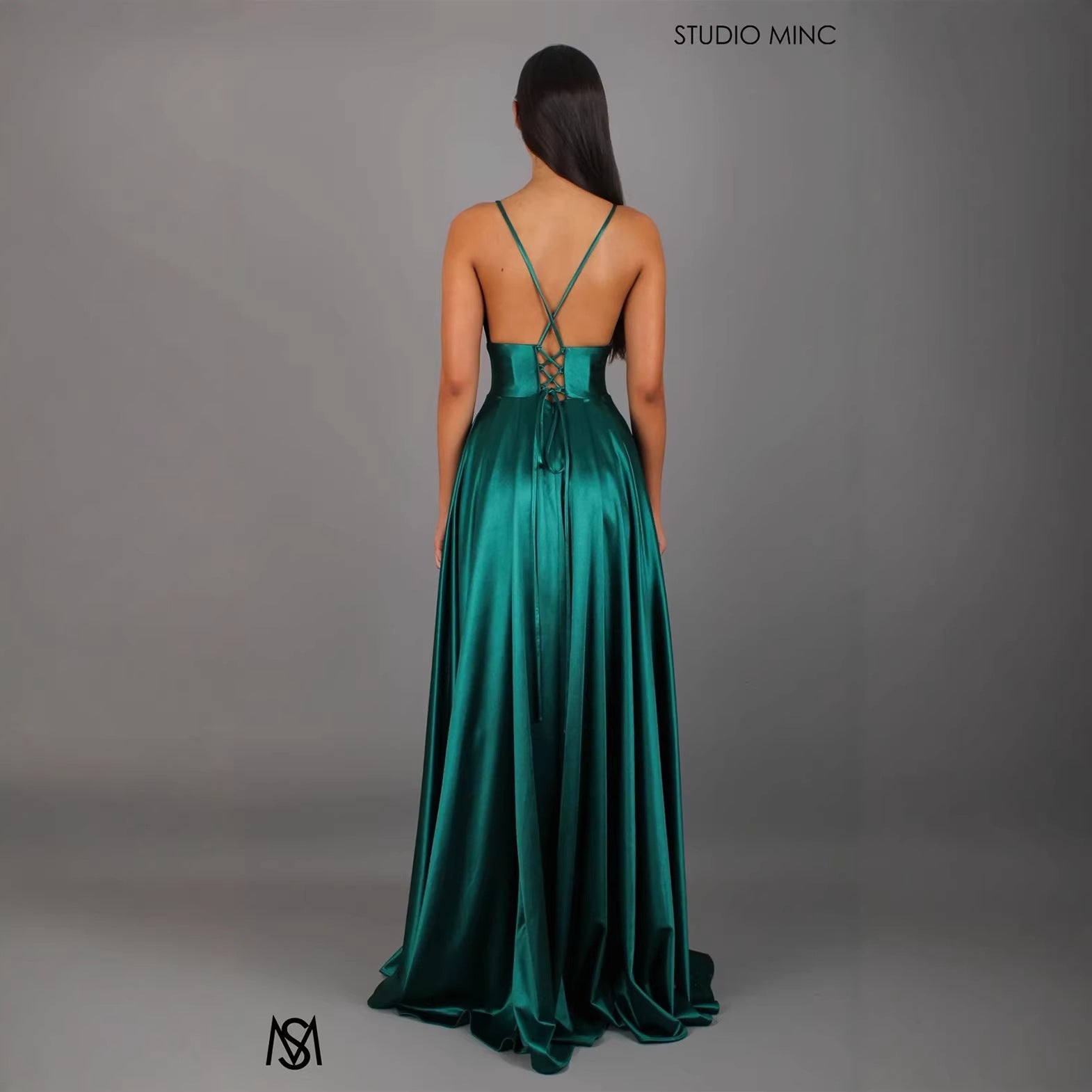 Women's Strap Solid Color V-Neck Dress